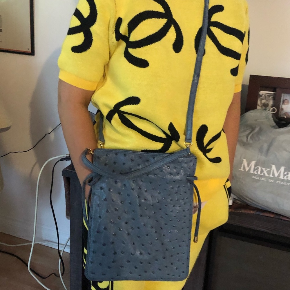 Exotic JRA Ostrich sling bag authentic